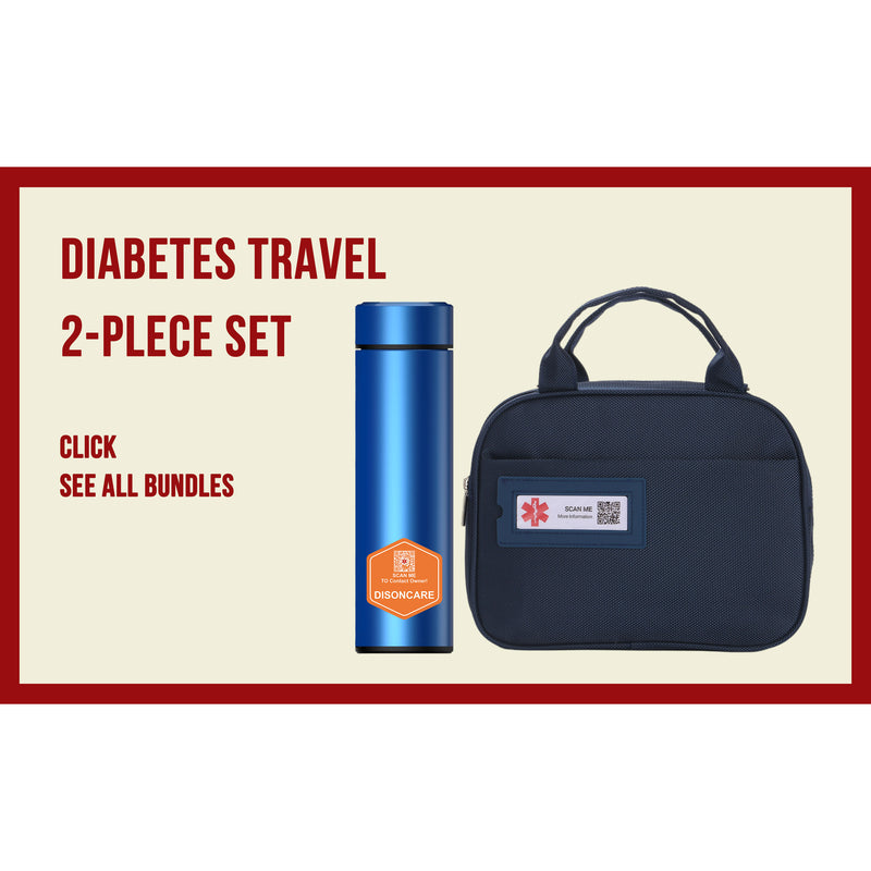 DIABETES TRAVEL KIT-2 PIECE SET(BC-B001-blue)